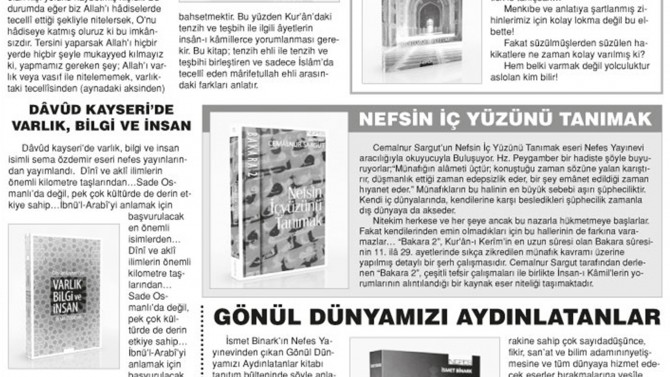 Önce Vatan Gazetesi yazarı Cengizhan Kaya Yayınevimize tam sayfa yer verdi.